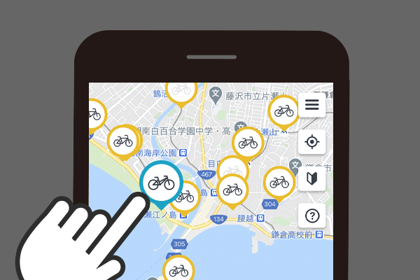 アプリ内マップ画面イメージ